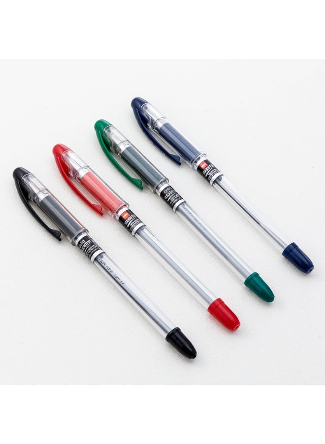 Cello 10 Ballpoint Pens, Multicolor Set, Smooth Writing, for Office School Daily Use, with Jumbo Refill, Ideal Gift for Students & Professionals (GREEN) - Image 1