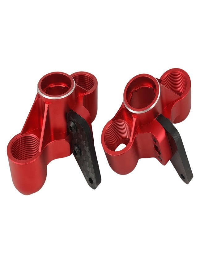Ruivexi Aluminum Front Steering Knuckles & Caster Blocks with Pivot Balls - Compatible with Arrma 1/8 Kraton, Outcast, Notorious 6S BLX - Upgrade Parts Replace AR330505 ARAC9366 (Red) - Image 4