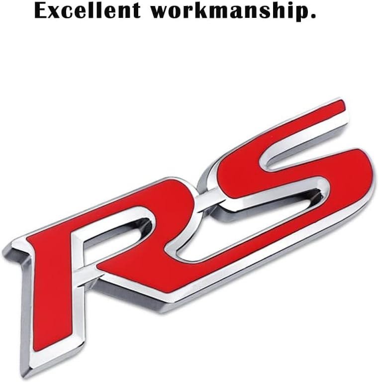 Akexermu Grille Rs with Decal Rs Emblem Badge 3D Logo Allloy for Camaro Gm Series Red - Image 4