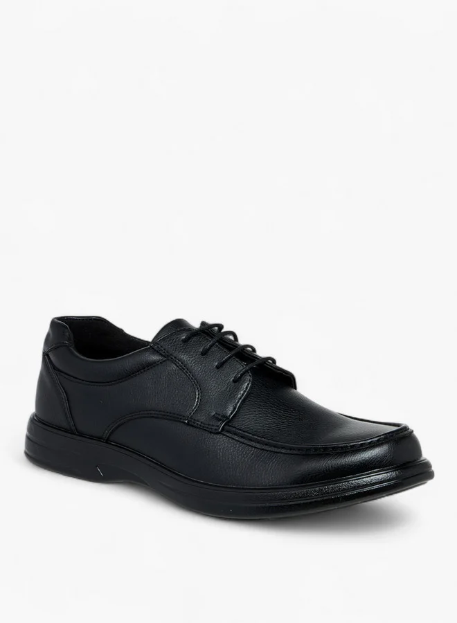 ال بي ال من شو اكسبرس Textured Lace-Up Derby Shoes