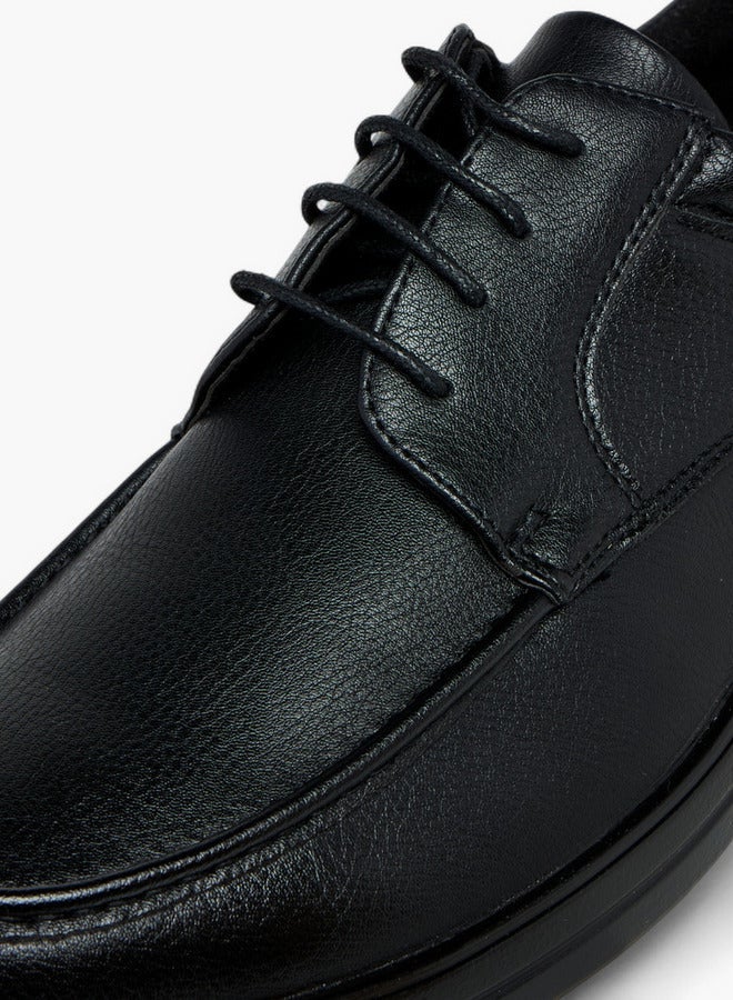 LBL by Shoexpress Textured Lace-Up Derby Shoes - Image 4