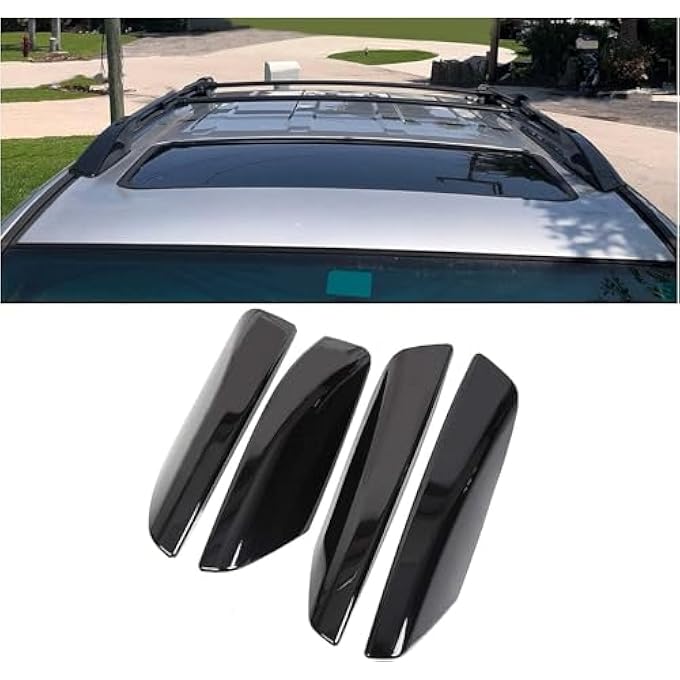rayihni 4Pcs Black Roof Rack Rail End Bar Cover Cap Shell Protection Replace for 2003-2009 4Runner SW4 N210 - Image 1