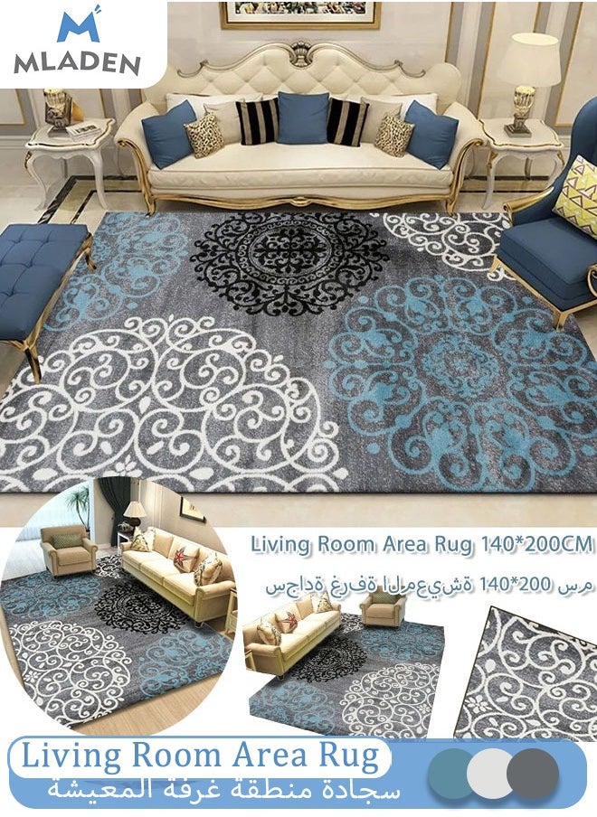 MLADEN Carpet Living Room Area Rug Premium Traditional Oriental Rug Vintage Rectangular Thick Floor Mat Non-slip Living Room Dining Bedroom 140*200CM  - Image 1