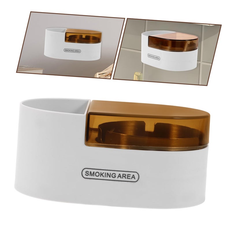 Wall Mounted Windproof Ashtray With Lid For Indoor Outdoor Bathroom Patio Easy Clean - Image 4