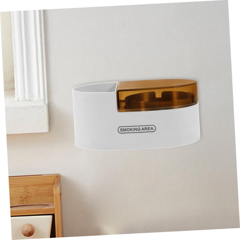 Wall Mounted Windproof Ashtray With Lid For Indoor Outdoor Bathroom Patio Easy Clean - Image 3