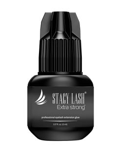 Stacy Lash Extra Strong Eyelash Extension Glue Stacy Lash (0.17fl.oz / 5ml) / 0.5-1 Sec Dry/Retention – 8 Weeks/Black Adhesive/Professional Supplies  - Image 1