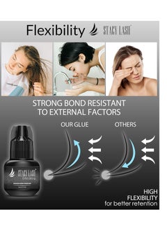 Stacy Lash Extra Strong Eyelash Extension Glue Stacy Lash (0.17fl.oz / 5ml) / 0.5-1 Sec Dry/Retention – 8 Weeks/Black Adhesive/Professional Supplies  - Image 5