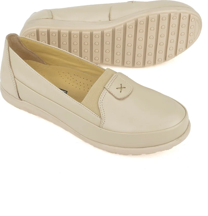 Ziya Ziya, Women's Genuine Leather Casual Shoes 1411022Z7341 Beige