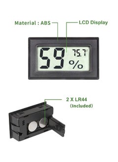 Generic 6 Pack Mini Hygrometer Thermometer Built in Small Household Electronic Digital Indoor Humidity Gauge Monitor with Temperature Meter Sensor Fahrenheit Black  - Image 4