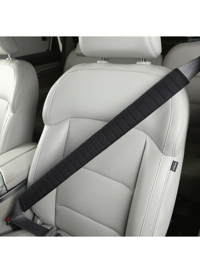 HighnessHwoo Car Seatbelt Covers Cushion Shoulder Pads Protector Sleeve for Adults, Automotive Extra Long Seat Belt Cover Pad Strap Wrap Decoration for Women Kids Cars Honda Trucks Accessories 1PC 15.5in Black - Image 1