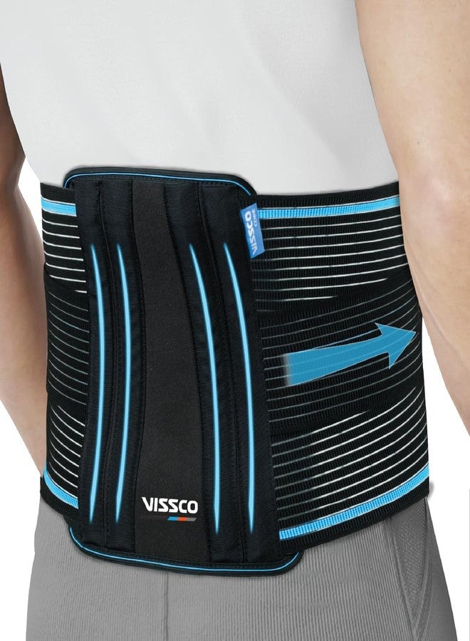 Vissco Lumboset Advance Belt, Back Support for Back Pain Relief, Disc Herniation, Posture Correction, Ergonomic Design, Breathable & Skin Friendly Material for Men & Women- Small (Black) - Image 1