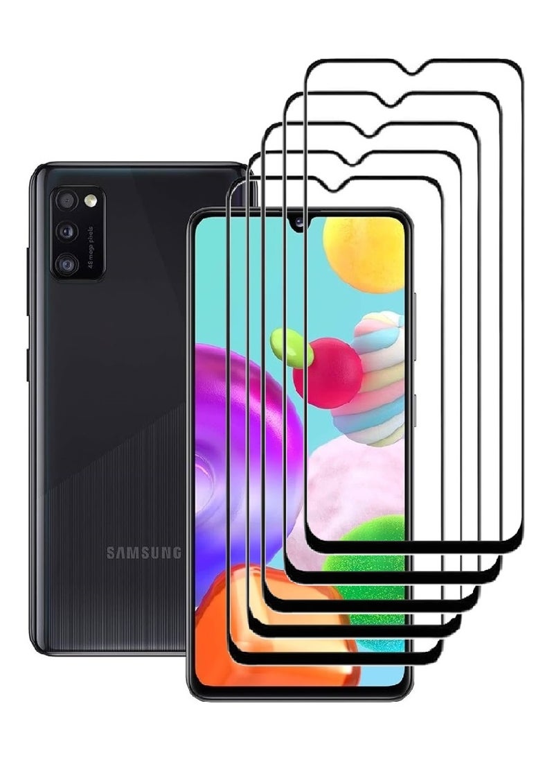AINA 5 Pieces Tempered Glass Screen Protector 5D Designed For Samsung Galaxy A41 Full Glue Edge to Edge Full Screen Coverage And Bubble Free - Image 1