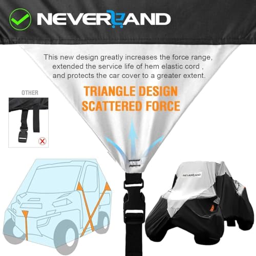 Neverland UTV Cover Waterproof 300D Heavy Duty 2-3 Seater/4-6 Seater 4 Door Side by Side Covers All Weather Protection Compatible with Polaris RZR Can-Am Maverick Defender Kawasaki - Image 3