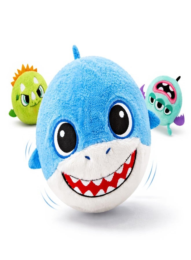 PlayZap Plush Sensory Balls for Toddlers 1-3, Soft Bouncy Balls for Babies & Kids, BPA-Free Plush Ball Toys with Bunny Shark Unicorn Covers, 3 Pack - Image 1