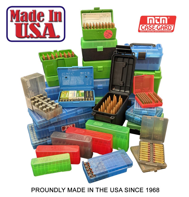 MTM 50 Round Flip-Top Rifle Ammo Box 270 Win 280 Rem 30-06, Blue - Image 5