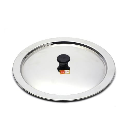 KCL Stainless Steel Ciba Tope Lid for/Tope Cover/Handi/Kadai/Saucepan Cover with Nob - 1 Unit - Diameter - 38cm - Image 2