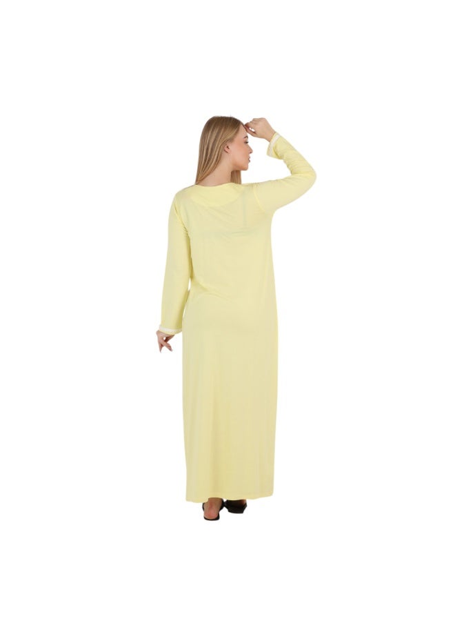 zecotex  Women's Egyptian Cotton Embroidered Maxi Nightgown – Soft Breathable Long Sleeve Sleep Dress M-6XL – Made in Egypt - Image 5