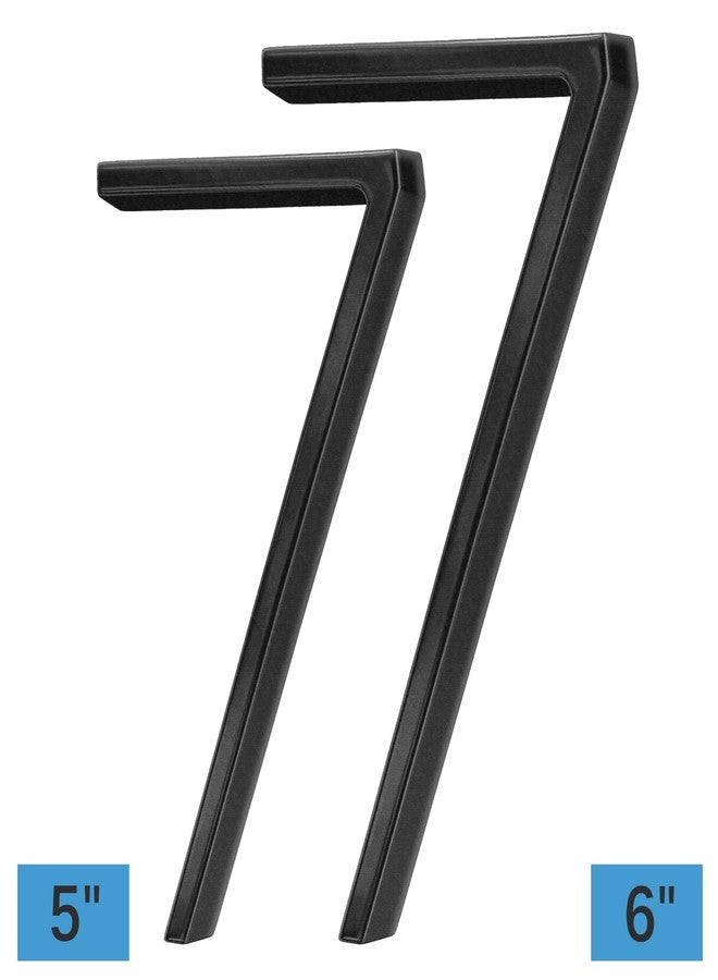OLADOT 6" Stainless Steel Floating House Number 7, Metal Modern House Numbers, Mailbox Decor Number with Nail Kit, Coated Black, 911 Visibility Signage (Large 7) - Image 2