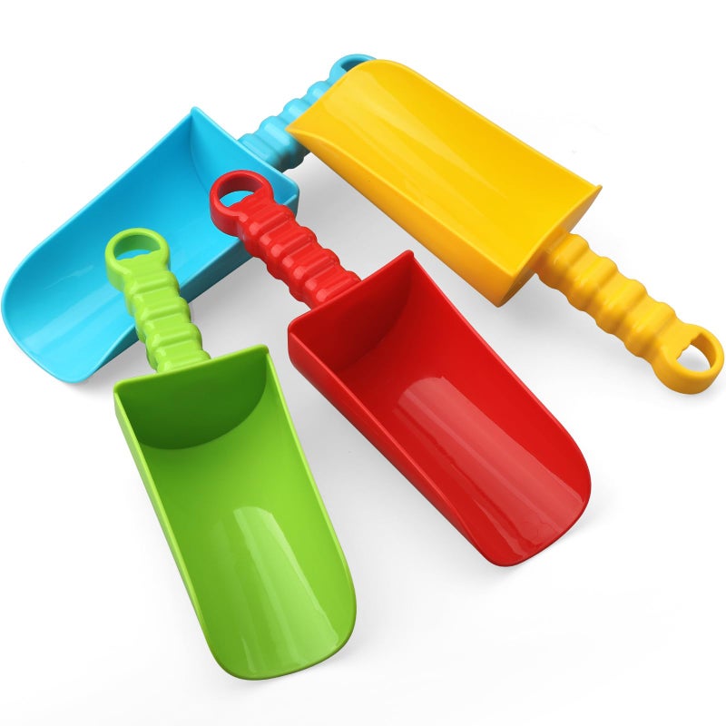 Dilabnba Big 9 inch Beach Sand Shovels Toys for Kids Adults 9 Solid Sand Scoop Spade for Toddlers Baby Heavy Duty Toddler Garden Tools Sandbox Kit for Gardening Shoveling Digging Summer Fun4PCS - Image 3