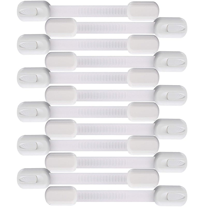 Eco-Baby Safety Cabinet Proofing for Babies - 3M Adhesive Baby Proofing Straps, Refrigerator Lock Straps, Child Proof Locks for Cabinet, Toilet Seat, Cupboard,Door with Easy Installation (12 Pack) - Image 2