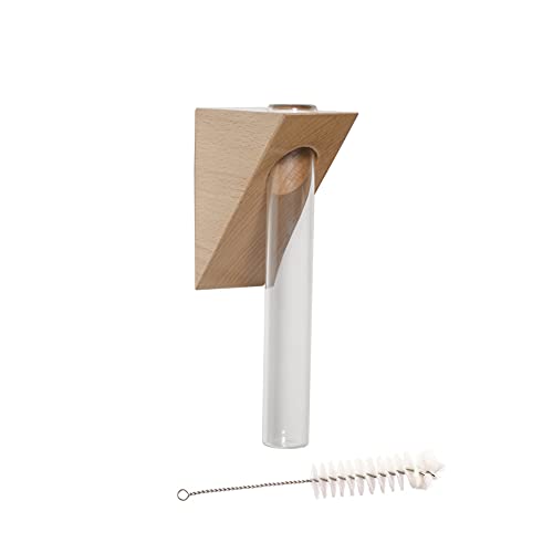 LABZIO Wood Home - Wall Hanging Flower Vase for Homes, Offices and Cafes, Beige - Image 5