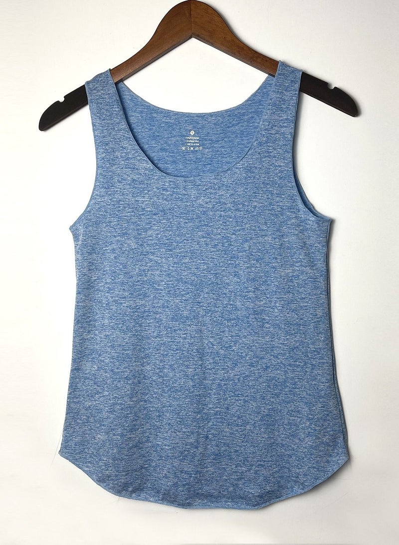 Loquat Women's Quick Drying Sleeveless Loose Sports Vest Blue - Image 1