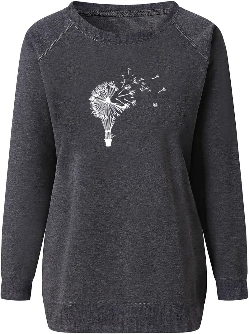 cheekyglo Long Sleeve Crewneck Sweatshirt for Women Casual Graphic Print Workout Pullover Blouse Comfy Relaxed Fit Fall Coat - Image 3