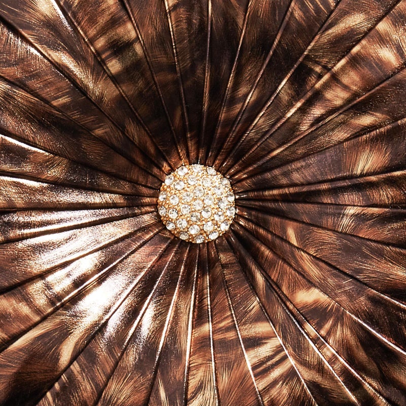 EUCIOR Round Decorative Pillow,Handmade Circle Pillow,Smooth Metallic Leather Round Pillows for Couch Home Decor Bedroom Living Room Bed Sofa - Image 2