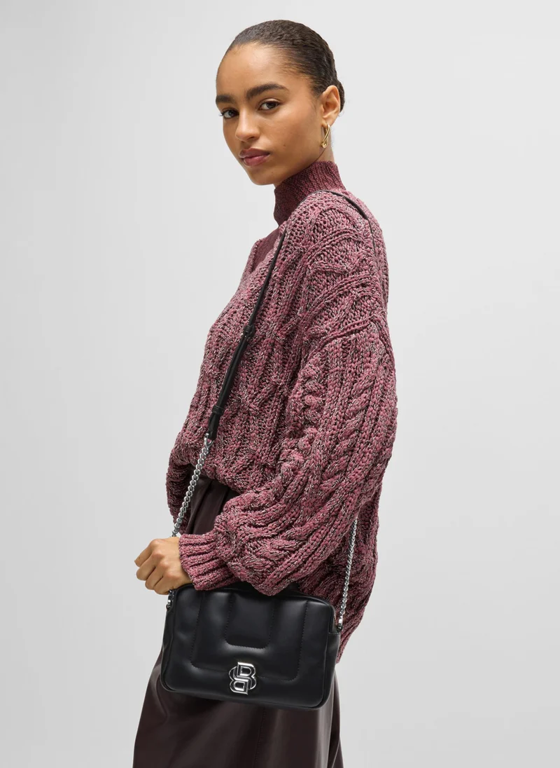 بوس Quilted crossbody bag with Double B monogram hardware