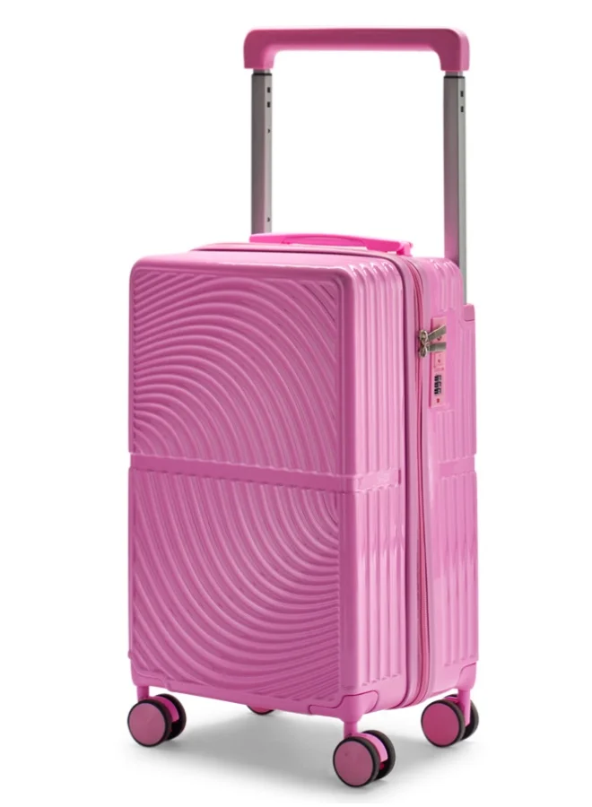 LIMRA Travel Bag From Limra Made Of PC Cabin Carry Check-In Luggage Trolley Size 20 inch Color Pink