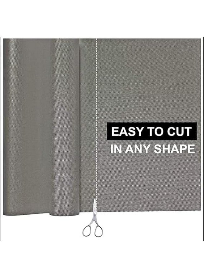 GripEasy Ethylene Vinyl Acetate 50 Cm X 5 M Silver Food Grade Eva Multipurpose Shelf Liners - Drawer, Cupboard, Dining, Almirah Shelf Mat Roll (Diamond Texture Silver) - Image 4