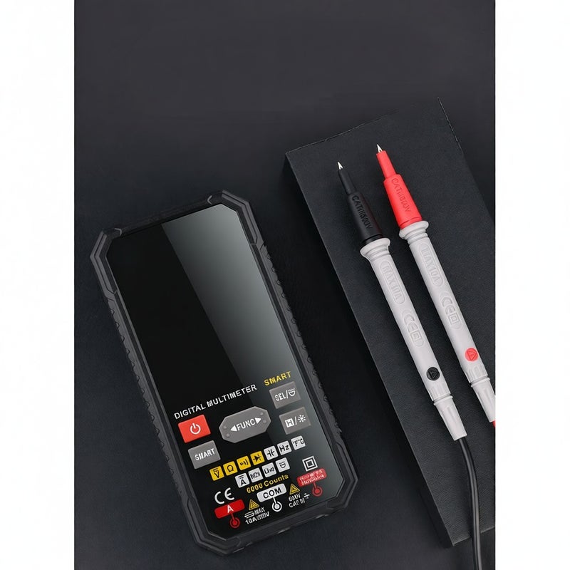 متر رقمي ذكي HABOTEST HT127A بشاشة LCD TN بقياس 3.1 بوصة و6000 عدّ، متر عالمي مدى تلقائي RMS حقيقي، متر صغير متعدد الوظائف، جهاز اختبار NCV، مقياس جهد ب600 فولت، مقياس تيار ب6 أمبير، مقياس مقاومة ب60 ميجا أوم، مقياس سعة مكثف ب60 ميغافاراد - Image 5
