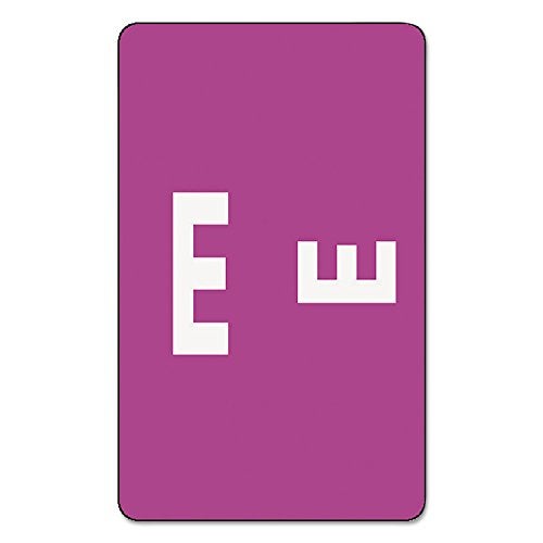 Smead AlphaZ ACCS Color-Coded Alphabetic Label E, Purple, 100 Labels per Pack (67175) - Image 1