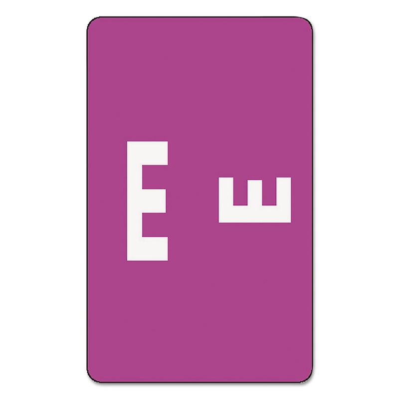 Smead AlphaZ ACCS Color-Coded Alphabetic Label E, Purple, 100 Labels per Pack (67175) - Image 5