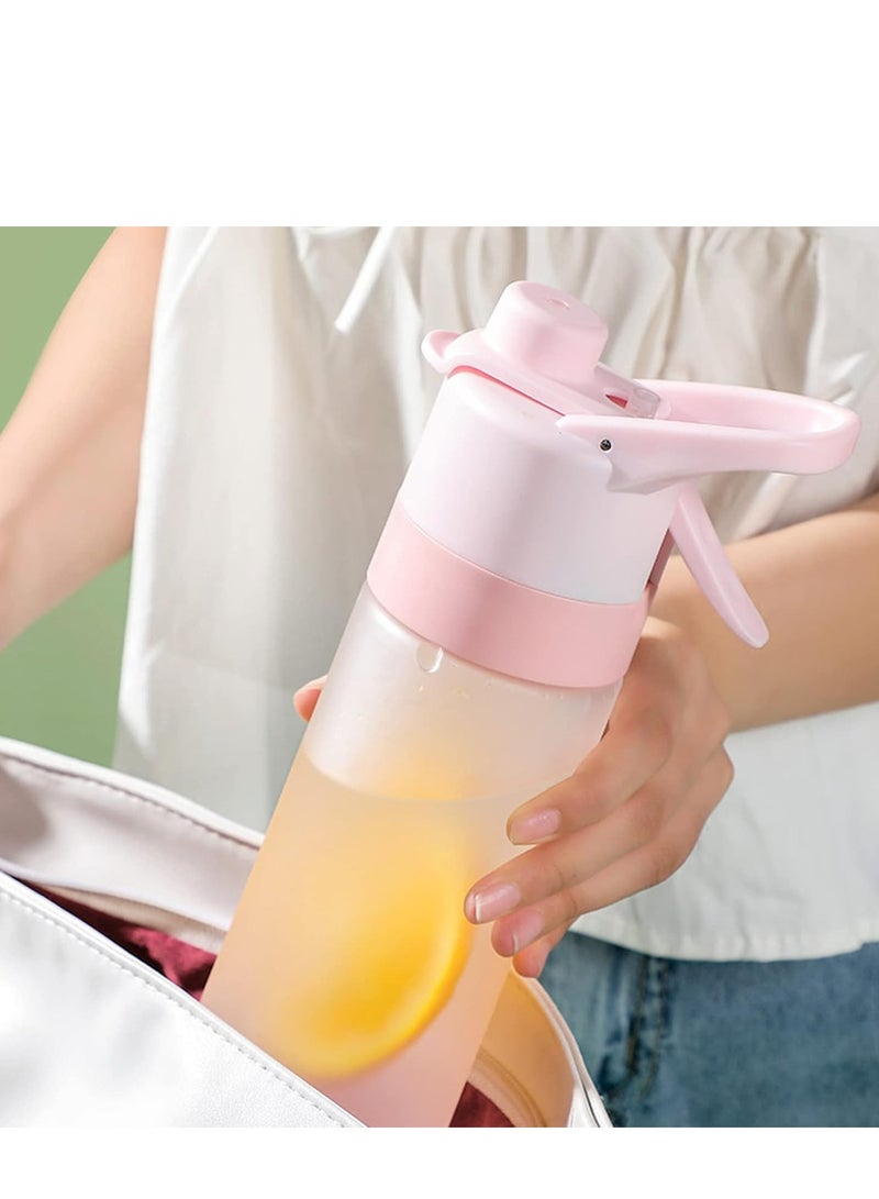 Oasisgalore 2-in-1 Mist and Drinking Function Water Bottle– 650ml Leak-Proof Sports Bottle for Office, Gym, Running(Pink). - Image 3