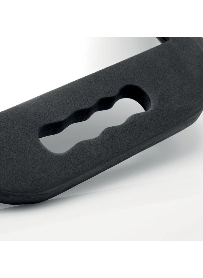 Rectangular handheld mirror with a black frame and double handle for shaving, beauty salons, and home use. - Image 3