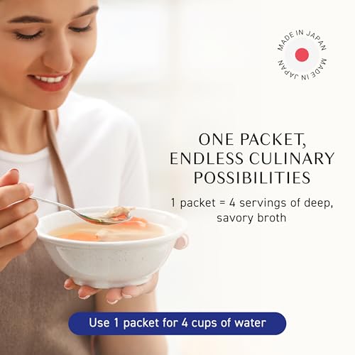 Umeken Takumi Stock Powder, Dashi Japanese Packets for Flavoring your Meals, Umami, Japanese Bonito & Dashi Seasoning Powder with 4 Portions per Packet, No MSG Added, 26 Packets, 7.4 oz Box, Pack of 1 - Image 4