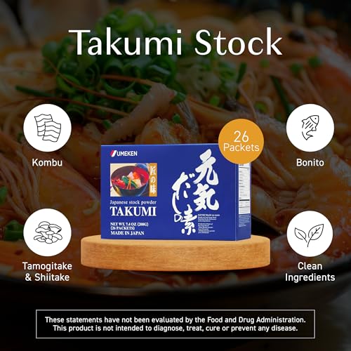 Umeken Takumi Stock Powder, Dashi Japanese Packets for Flavoring your Meals, Umami, Japanese Bonito & Dashi Seasoning Powder with 4 Portions per Packet, No MSG Added, 26 Packets, 7.4 oz Box, Pack of 1 - Image 2