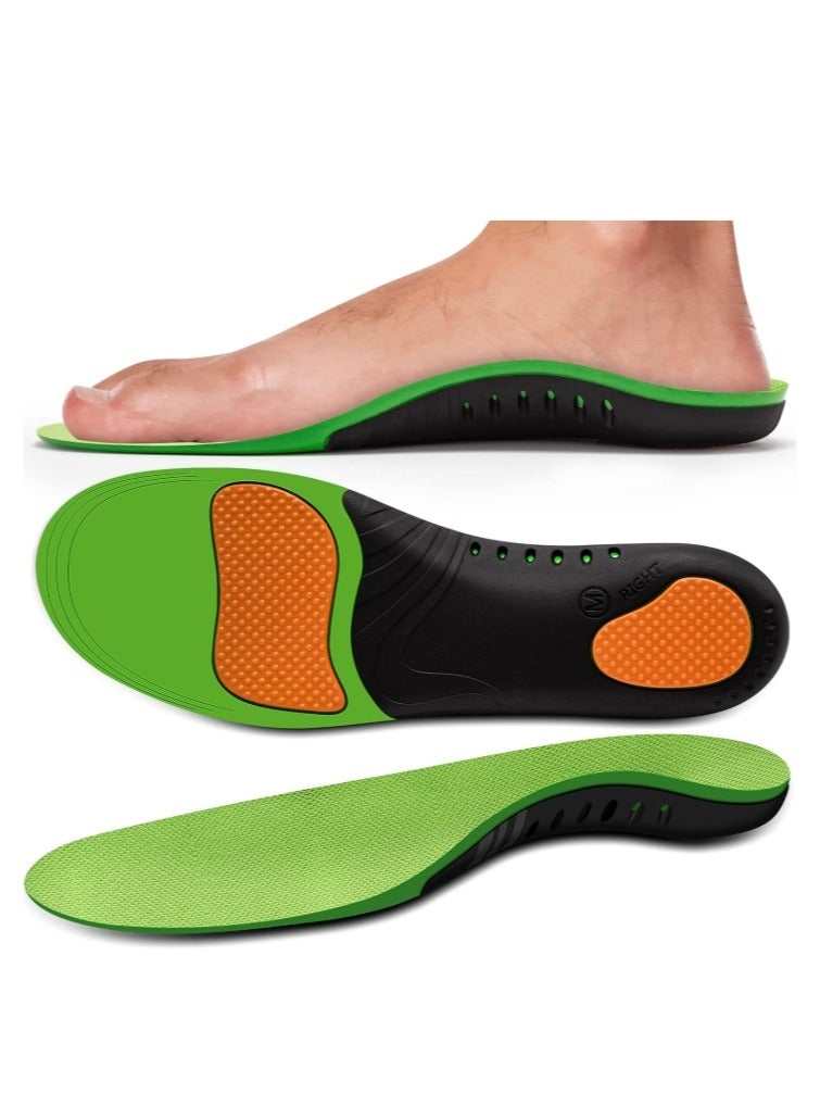 OASIS-TH Heavy Duty Orthotics Insoles For Flat Feet, Breathable Comfort Flat Feet Insoles, Arch Support to Reduce Feet Pain Size L Men 10-12 Women 11-13 - Image 1