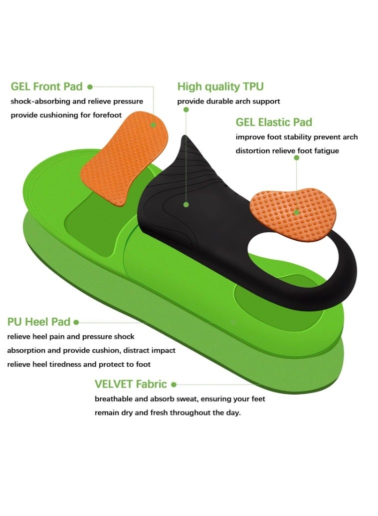 OASIS-TH Heavy Duty Orthotics Insoles For Flat Feet, Breathable Comfort Flat Feet Insoles, Arch Support to Reduce Feet Pain Size L Men 10-12 Women 11-13 - Image 3