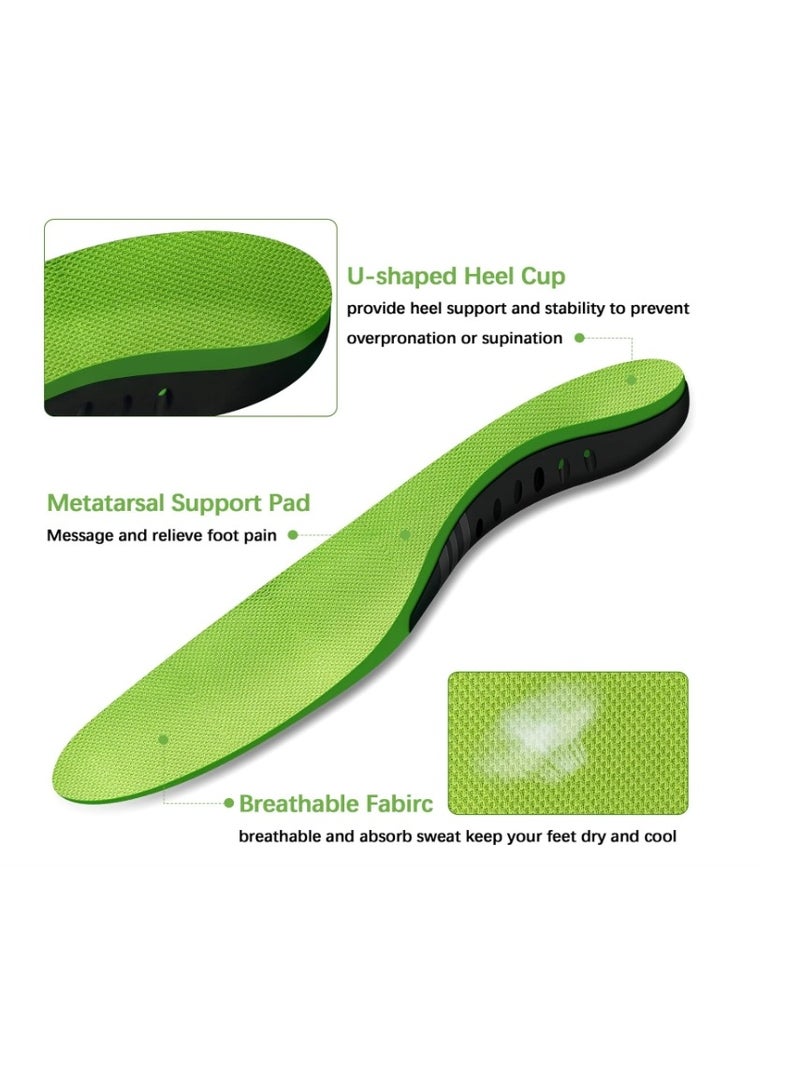 OASIS-TH Heavy Duty Orthotics Insoles For Flat Feet, Breathable Comfort Flat Feet Insoles, Arch Support to Reduce Feet Pain Size L Men 10-12 Women 11-13 - Image 4