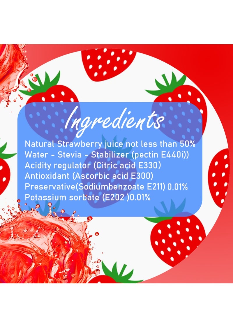 Stevia Juice Stevia Juice Natural Strawberry Juice - Natural and refreshing juice without sugar sweetened with natural stevia 300 ml  - Image 2