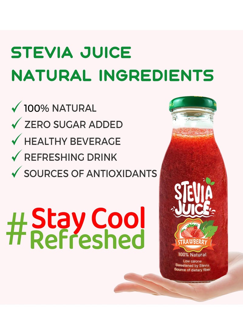 Stevia Juice Stevia Juice Natural Strawberry Juice - Natural and refreshing juice without sugar sweetened with natural stevia 300 ml  - Image 4