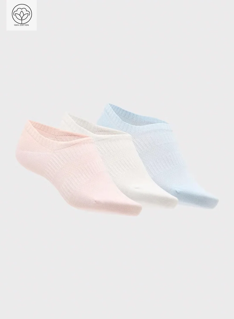 Ginger 3PK Cotton No Show Trainer Liners