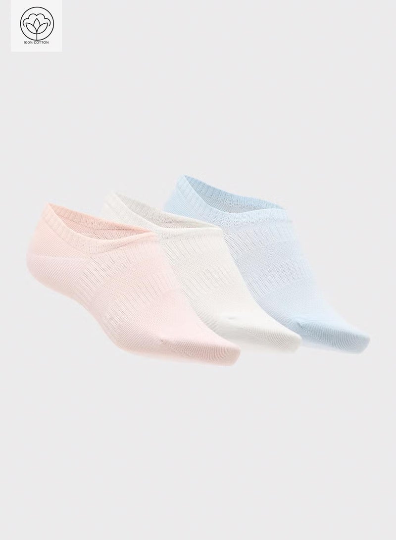 Ginger 3PK Cotton No Show Trainer Liners - Image 1