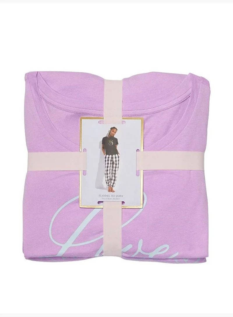 Victoria's Secret Flannel Tee-jama Set
