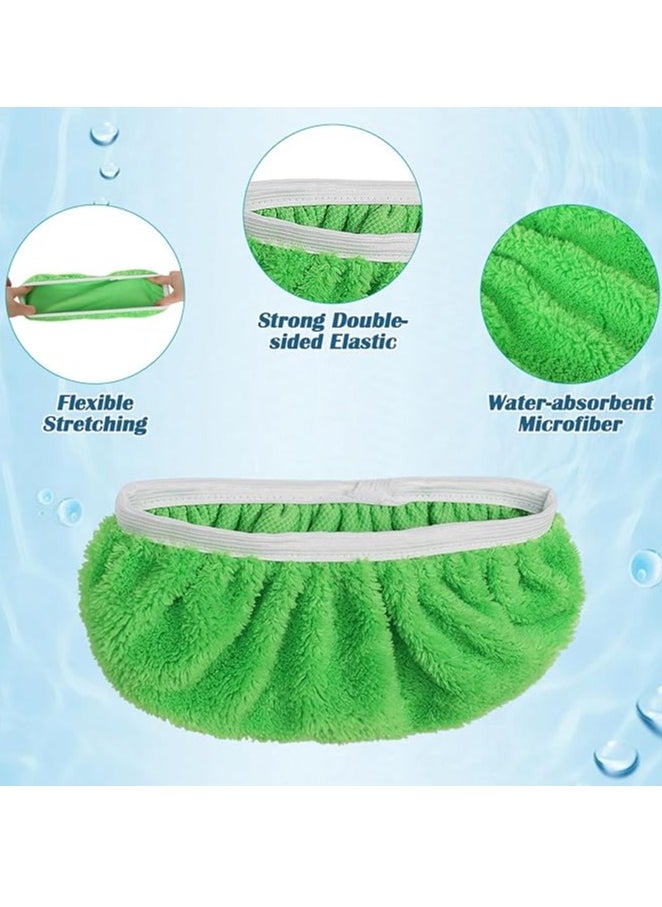 Nakhl - 5PCS Washable Microfiber Mop Pads for Swiffer Sweeper, Wash and Reuse Mop Pads Wet and Dry Mop Pads Multi-Surface Reusable Mop Pads Easy Attach Microfiber Pads for Surface and Hardwood Floor Cleaning - Image 1