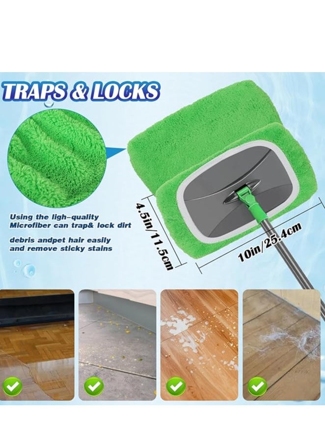 Nakhl - 5PCS Washable Microfiber Mop Pads for Swiffer Sweeper, Wash and Reuse Mop Pads Wet and Dry Mop Pads Multi-Surface Reusable Mop Pads Easy Attach Microfiber Pads for Surface and Hardwood Floor Cleaning - Image 1