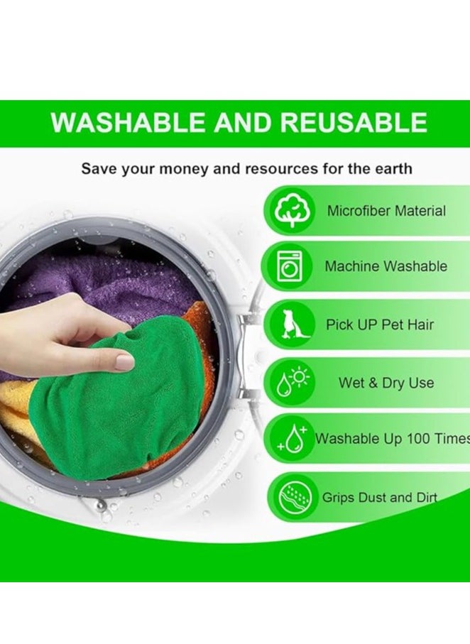 Nakhl - 5PCS Washable Microfiber Mop Pads for Swiffer Sweeper, Wash and Reuse Mop Pads Wet and Dry Mop Pads Multi-Surface Reusable Mop Pads Easy Attach Microfiber Pads for Surface and Hardwood Floor Cleaning - Image 1