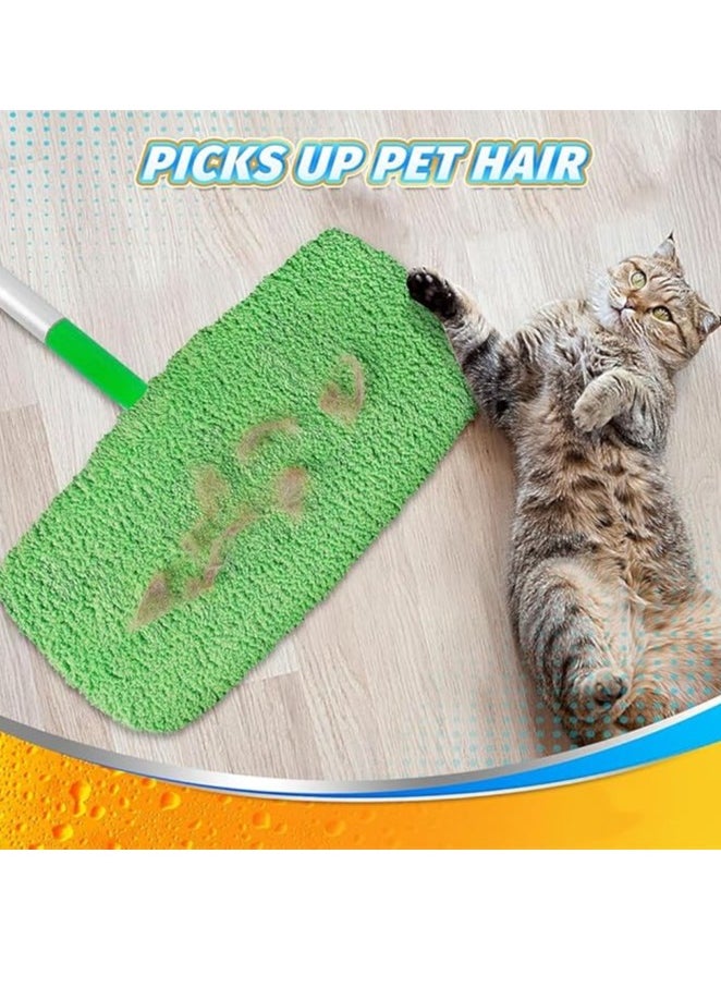 Nakhl - 5PCS Washable Microfiber Mop Pads for Swiffer Sweeper, Wash and Reuse Mop Pads Wet and Dry Mop Pads Multi-Surface Reusable Mop Pads Easy Attach Microfiber Pads for Surface and Hardwood Floor Cleaning - Image 1